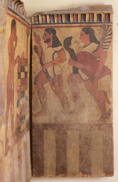 The Campana Plaque, A Winged Genie Carries Off a Woman Accompanied by an Archer (detail) by Etruscan